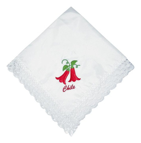 Pack 12 Pañuelos Blancos Bordados Cueca Fiestas Patrias