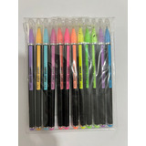 12 Plumas Gel Colores Neon Metalicas Pastel Calidad