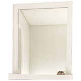 Espejo Grande Con Repisa Estante Vidrio Baño Comedor 52x67cm