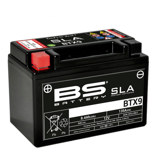 Batería Moto Bs Battery Btx9 Gilera Smx 400 Agm Sla