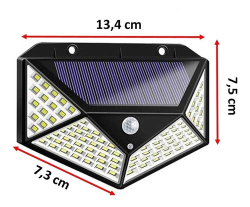 Pack 3 Focos Solares Exterior Luz Solar Panel Foco Solar 100