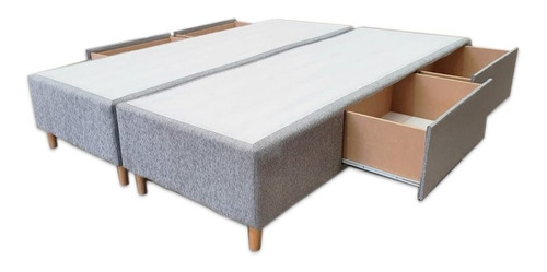 Cama Chenille Con 4 Cajones 2 Plazas 160x190 Cm Entrega S/c*