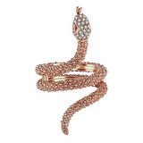 Anillo Serpiente Elegante Con Rhinestones