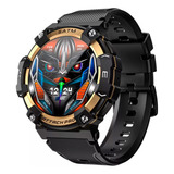 Relógio Smartwatch Masculino Militar Lokmat Pro Dourado