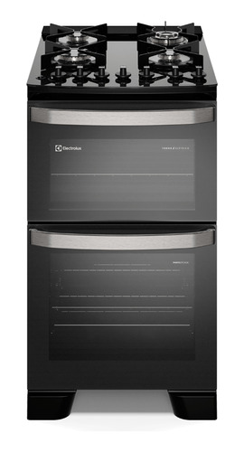 Fogão 4 Bocas Electrolux Preto Experience Com Duplo Forno, P