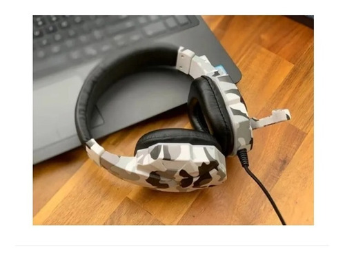 Auriculares Gamer Seisa Headset Led Camuflado Pc Microfono