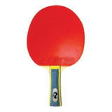 Paleta De Ping Pong Premium Clásica 3 Estrellas Color Negro-rojo