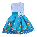 Vestido Infantil De Festa Temático Galinha Pintadinha Roupa/fantasia