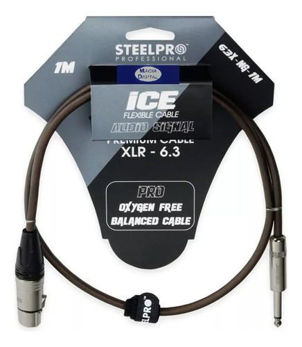 Cable Para Microfono 1m Steelpro 63x-ng-1m Xlr Cannon-plug