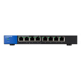 Switch Gigabit Ethernet Linksys Lgs108p, 8 Puertos Rj45, Poe