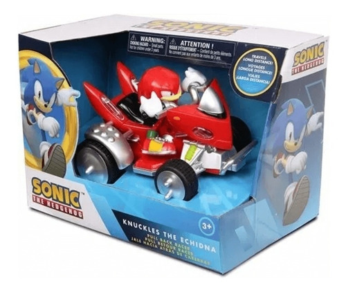 Knuckles The Hedgehog Pull Back Auto De 16 Cm Sonic 5788-2