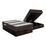 Cama Baú Queen: Colchão Ortopédico Ortobom Light+box Crc Su