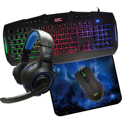 Combo Gamer Rgb Teclado, Mouse, Mouse Pad & Auriculares Gtc