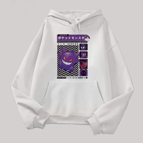 Sudadera Con Gorro Criatura Fases Gengar Carta Pokebola 811