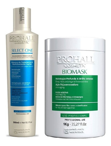 Mascara Biomask 1 Kg Prohall + Progressiva Prohall 300 Ml