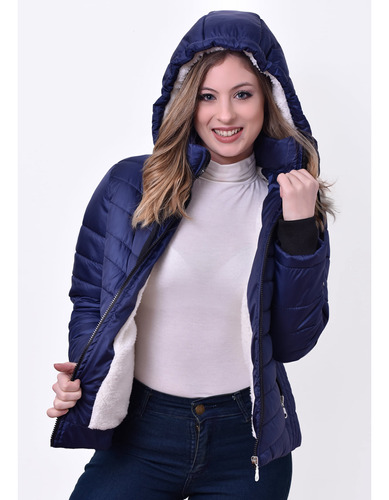 Campera Inflada Mujer Inflable Impermeable Con Polar Abrigos