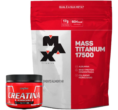 Massa Max Titanium 17500 - 3kg + Creatina Integralmedica