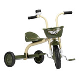 Motoquinha Infantil Camuflada Verde Militar Com Buzina Cesto