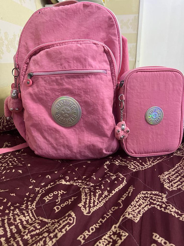 Mochila Kipling + Estojo Quase Sem Uso  Grande Oportunidade 