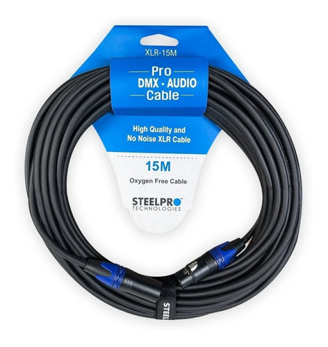 Cable Steelpro Xlr 15m Plug Cannon-jack Cannon Balanceado