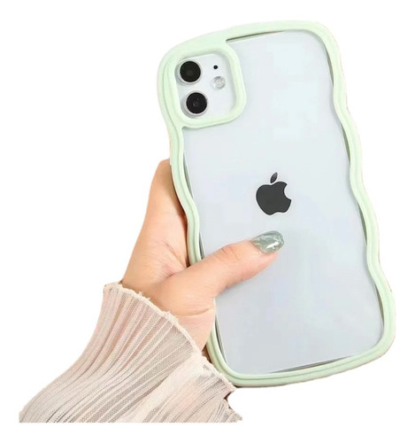 Funda Diseño Transparente Curva Para iPhone 11 12 13 14 15