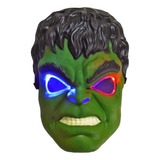 Mascara Hulk Con Luz Avengers Halloween Disfraz Hombre Verde