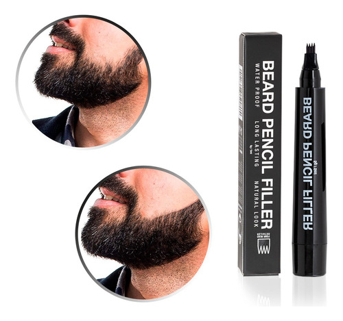 Lápiz Dermografico De Barba Fibra Waterproof Rellenador Ink