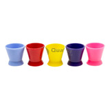 Pote Dappen Silicone Pequeno Colorido Kit C/ 5 Pçs  Quality