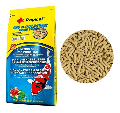 Alimento Pellets Peces Koi Y Goldfish Tropical Saco 20 Lts