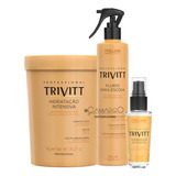 Hidratação 1kg | Fluído P/ Escova 300ml  & Reparador 30ml