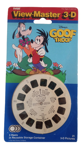 Juguete Antiguo View Master Disney Goofy Blister 3 Reels 