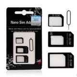 2 Adaptadores De Chip 3 Em 1 Celular Mini Micro E Nano Sim