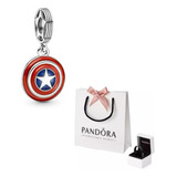 Charm Original Pandora Escudo Capitan America Marvel Avenger