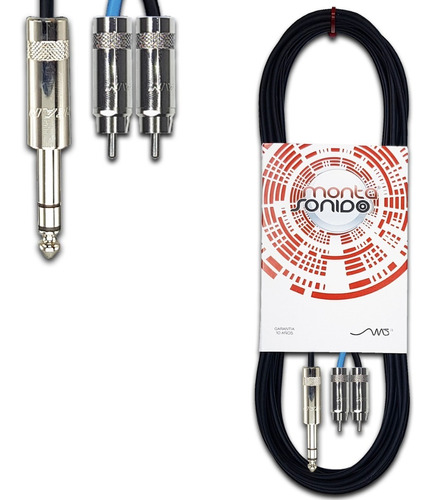 Cable Audio Plug Trs A 2 Rca  Stereo 5 Metros Neutrik