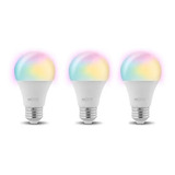 Lampara Bombilla Led Nexxt Inteligente Wifi Rgb App Pack X 3