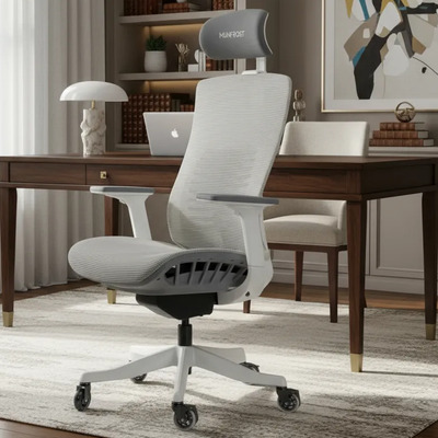 Silla Gamer Munfrost Nova Nash Blanca Soporte Lumbar 180kg Color Blanco Material del tapizado Nylon | Meses sin interés