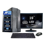 Computador Completo Intelcore I3 8gb Ssd256gb Kit Monitor 19
