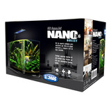 Kit Acuario Nano Bullet 12 Lt / Vidrio Curvo Luz Led Filtro.