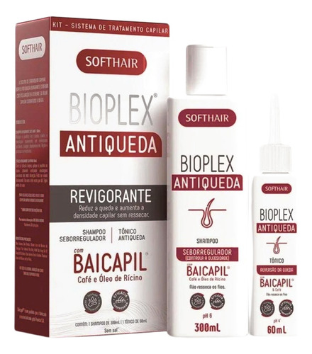 Kit Bioplex Antiqueda Shampoo Tônico Softhair Tratamento