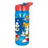 Botella Pico Infantil Acrilico Sonic & Tails Wabro 580ml Color Celeste