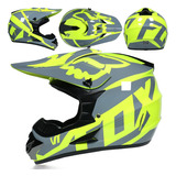 Casco Tipo Cross The Beast Dot Rojo Negro Tallas