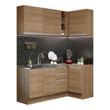 Madesa Glamy Gcgl269001 Cocina Integral Esquinera 269cm 01 Color Marrón