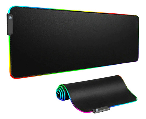 Mouse Pad Rgb Gamer Antideslizante Con Luz Led 80x30cm