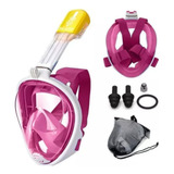 Máscara Snorkel Full Face Adulto  Rosa S/m