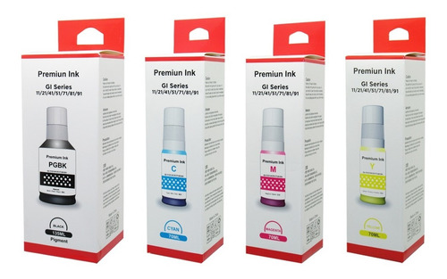 Pack Tintas Premium Ink Gi-11 Para Canon Pixma 2160 / 3160