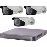 Kit Seguridad Hikvision Dvr 4 + 3 Camaras 1080p Varifocal