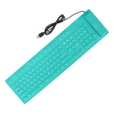 Teclado De Silicona Plegable De 108 Teclas Con Cable Usb A P