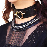 Choker Collar Gótico Kawaii De Corazón Lolita