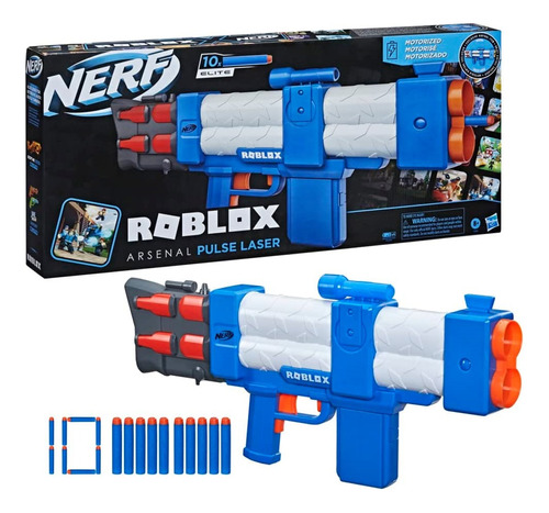 Lanzador Nerf Roblox Arsenal Pulse Laser Con 10 Dardos Elite