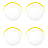 Panel Led Icon Downlight Direccional 12w Cálido Pack 4 Pzs Color Amarillo